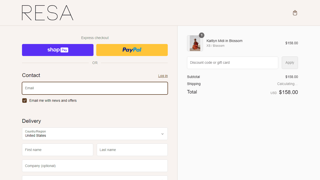 How to apply Shop RESA coupon code